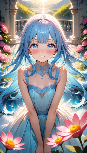 輝く絹のような美髪