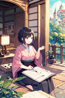 仕事するお嬢様