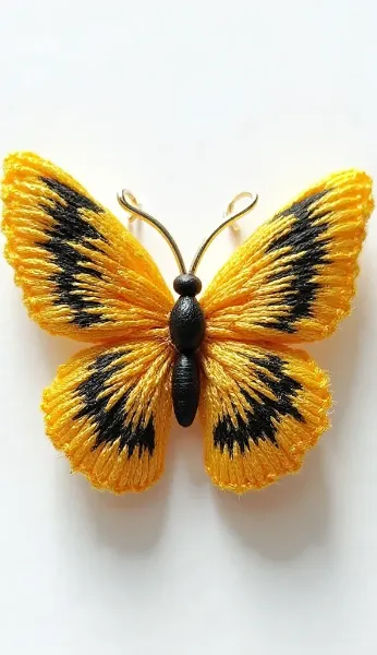 立体刺繍のブローチ(フォトリアリズム)