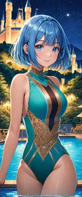 夜のプール