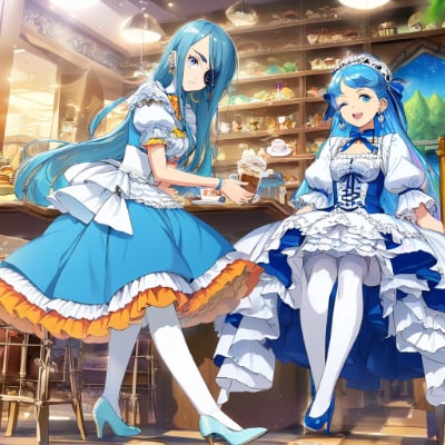 昼下がりの青髪さん