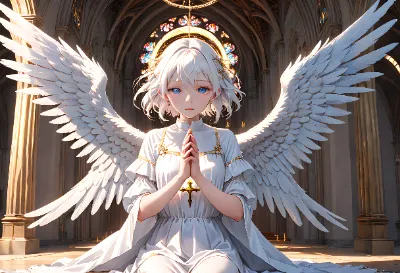 祈りを捧げる天使