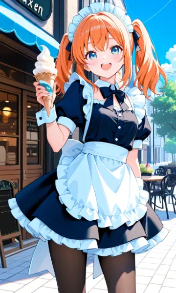 ソフトクリーム大好きメイドさん
