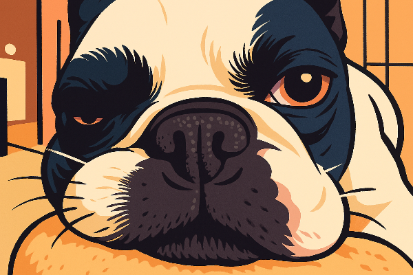 Bulldog in Drowsy Light