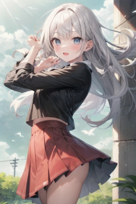 髪靡く少女