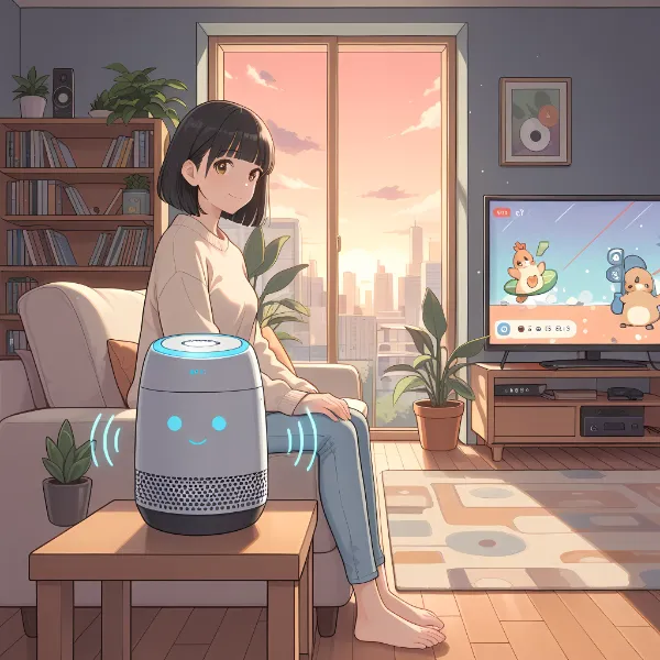 スマートスピーカーのあるリビング