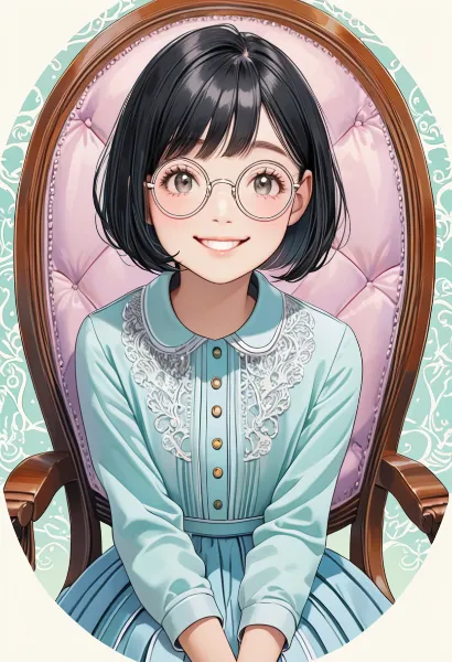 メガネ少女の優雅な午後のひととき