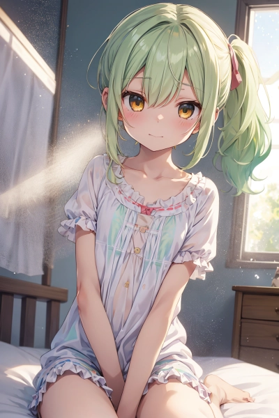 寝起きの恥ずかしがるタンタル・ディーン・エルディス