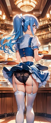 後ろ姿が魅力的なウエイトレスさん