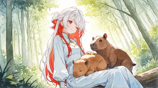 カピバラちゃんと一緒