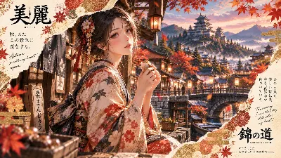 錦の道で味わう秋のぬくもり