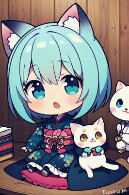 ねこみみとねこのひなまつり