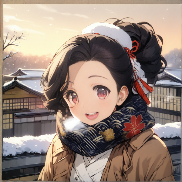 うちの人が選んでくれたマフラーだよ