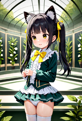 猫耳ちゃんミニスカ過ぎちゃった
