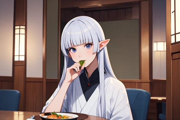 銀髪エルフの隠れ家ディナー