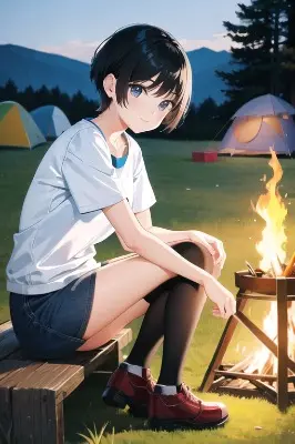 キャンプしてます
