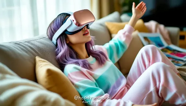 エーテルブルーに誘われるバーチャル旅人 - A virtual traveler lured by ethereal blue