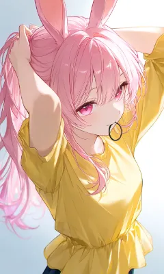 髪を結わえる