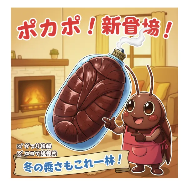 【湯たんぽ】『Gの卵鞘（らんしょう）』～ゴキブリの卵鞘型湯たんぽ～