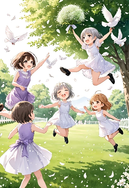 ブーケ争奪戦…次代の花嫁