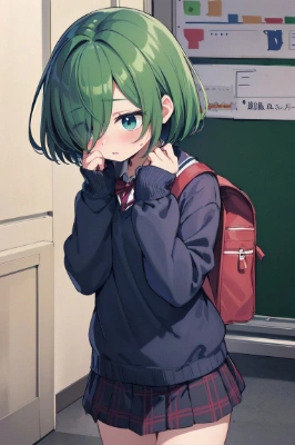 目隠れの女の子