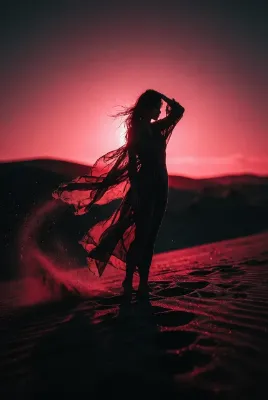夕暮れの砂丘