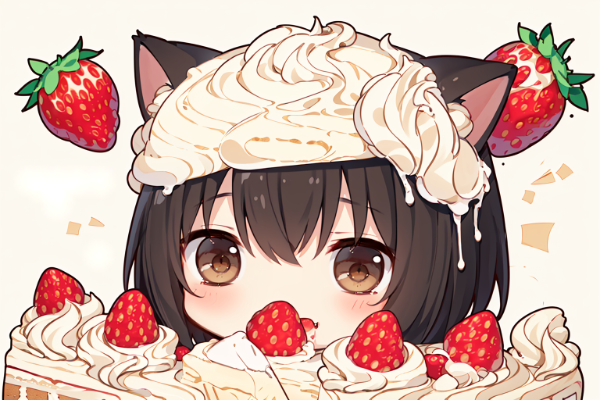 ケーキにゃっちゃうニャー(TOT)