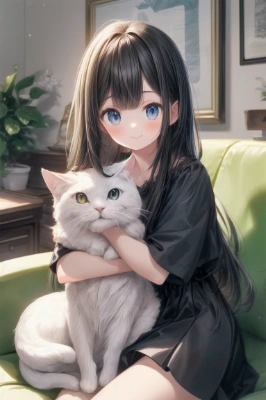 ご主人！　首にてがずぶっっっと。
