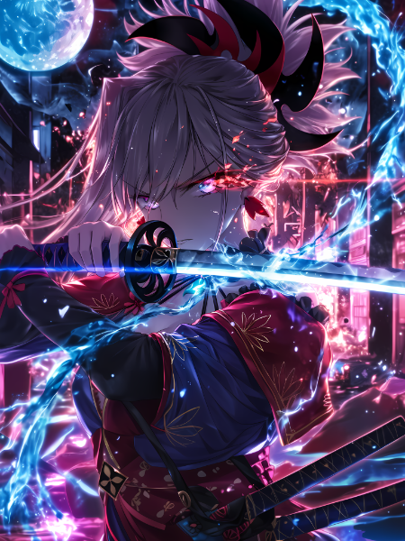 月夜で決闘するFGOの武蔵ちゃん🌕