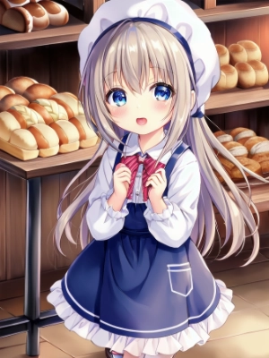 パン屋で働く女の子