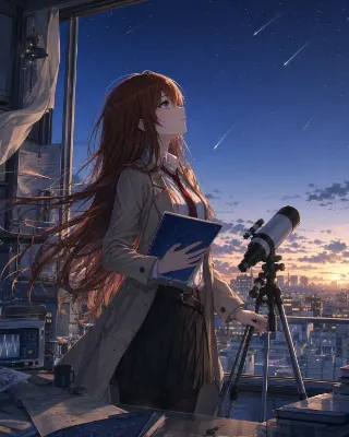 流星を観る少女