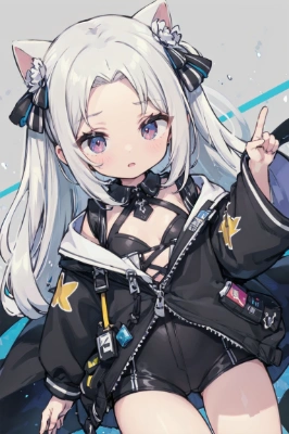 センター分けの猫耳ちゃん