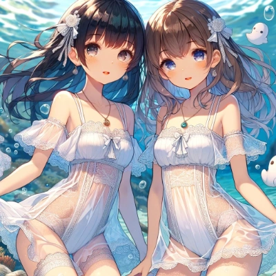 （DALL-E3）ダリ先生のギリギリ水着ショー