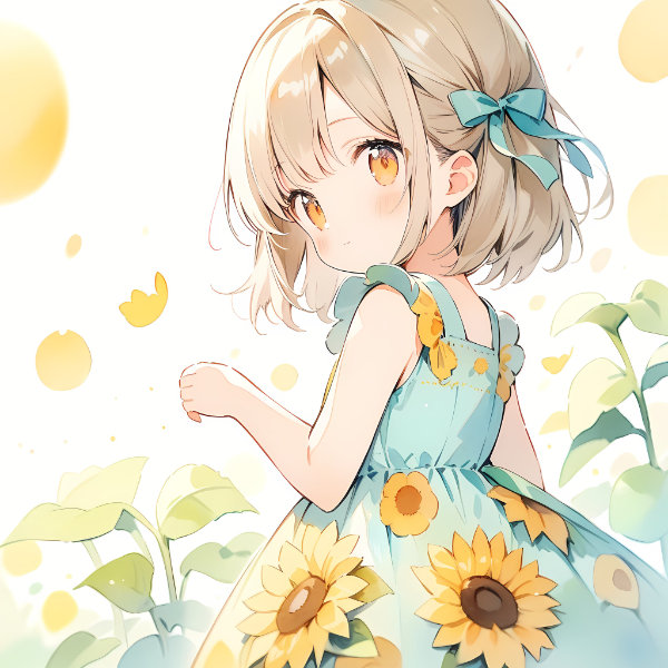 ひまわりのワンピース。