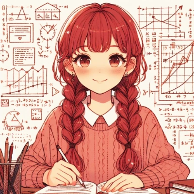 勉強する女の子