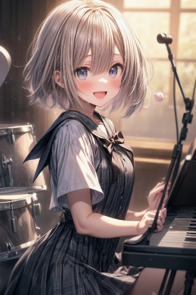 音楽室にて