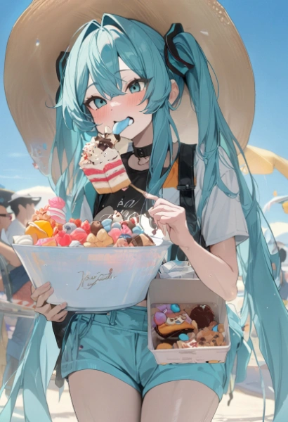 そんなに食べたら太るよ初音さん！