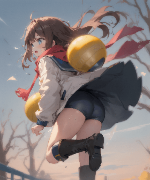 冬に女の子とドッジボール！２