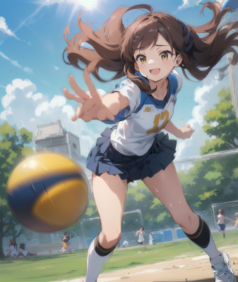ハーフアップ女の子とドッジボール！３