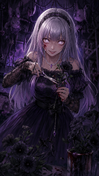 [流血有]黒いペチュニア（しおん）
