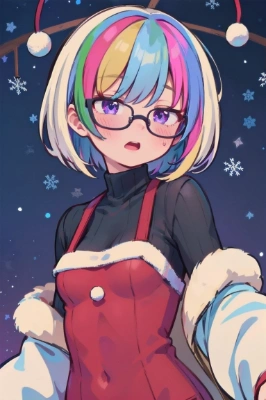 「先輩、また今年も一人なんですか？しょうがないですねぇ。このサンタの私が一緒にいる時間をプレゼントしてあげますよ」