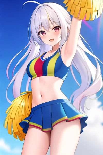 元気に白髪チアガール！