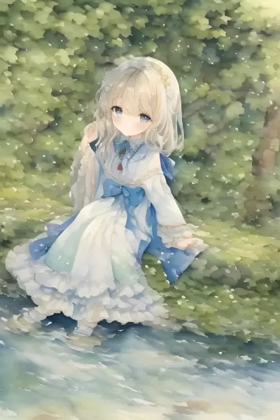 水彩少女