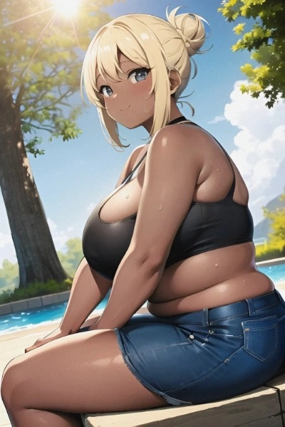 黒ギャル女子(ムチムチムチ子ちゃん)