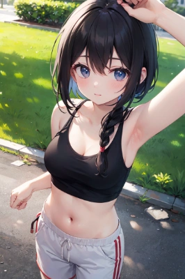 走るタンクトップ