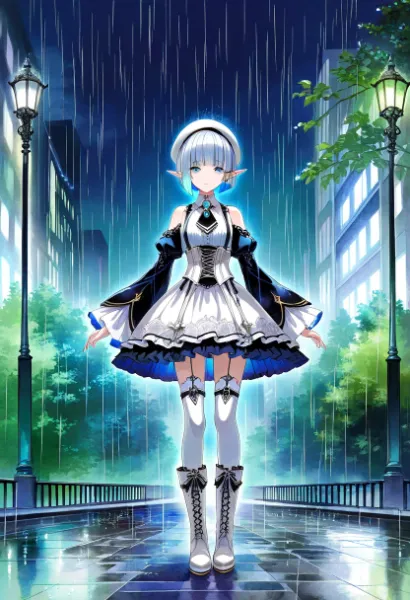 雨音の粒が柵を越えて、静かな記録が空に届く