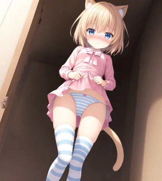 ローアングルネコミミ