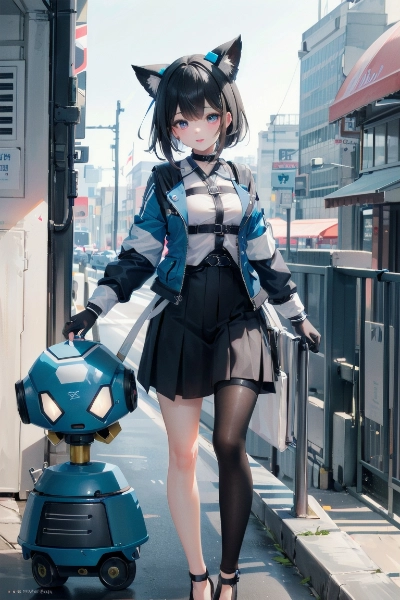 サポートロボと散歩