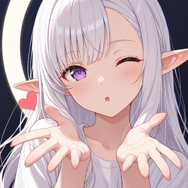 投げきっすするエルフさん！