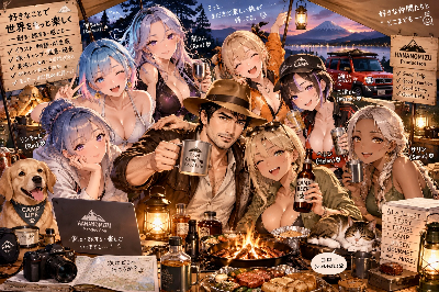鼻ノ水垂プロダクション恒例のキャンプ風景